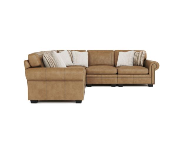 Bernhardt Grandview Brown Genuine Leather 5-Piece Sectional large image number 3