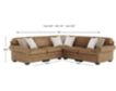 Bernhardt Grandview Brown Genuine Leather 5-Piece Sectional small image number 4