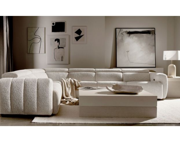 Bernhardt Aldo White 4-Piece Power Reclining Sectional large image number 1