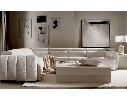 Bernhardt Aldo White 4-Piece Power Reclining Sectional