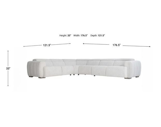 Bernhardt Aldo White 4-Piece Power Reclining Sectional large image number 4