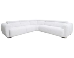 Bernhardt Aldo White Boucle 3-Piece Power Reclining Sectional