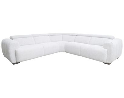 Bernhardt Aldo White Boucle 3-Piece Power Reclining Sectional