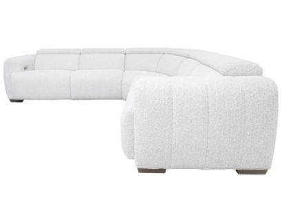 Bernhardt Aldo White Boucle 3-Piece Power Reclining Sectional