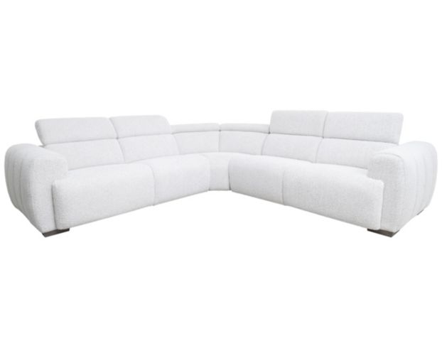 Bernhardt Aldo White Boucle 3-Piece Power Reclining Sectional large image number 4