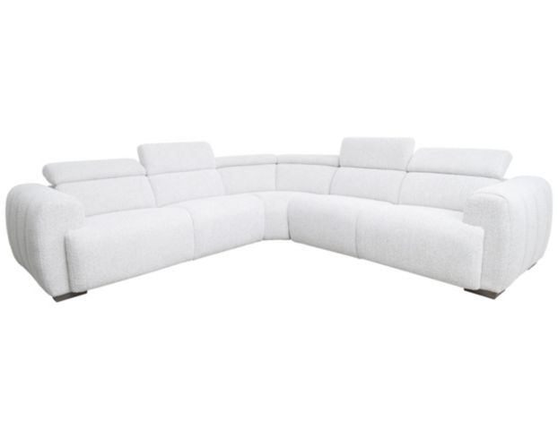Bernhardt Aldo White Boucle 3-Piece Power Reclining Sectional large image number 7