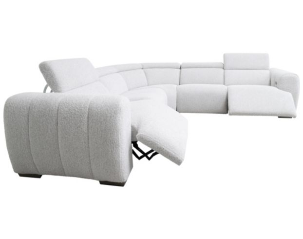 Bernhardt Aldo White Boucle 3-Piece Power Reclining Sectional large image number 9