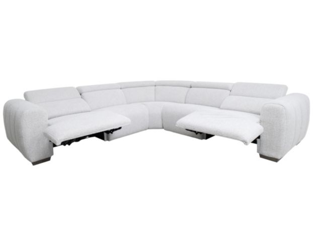 Bernhardt Aldo White Boucle 3-Piece Power Reclining Sectional large image number 11
