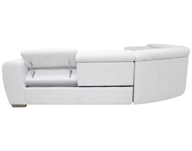 Bernhardt Aldo White Boucle 3-Piece Power Reclining Sectional large image number 15