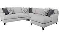 Bernhardt Mila 4-Piece Sectional with Right-Facing Chaise