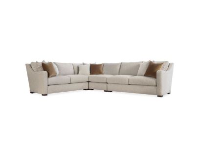 Bernhardt Ventura White & Tan 4-Piece Sectional