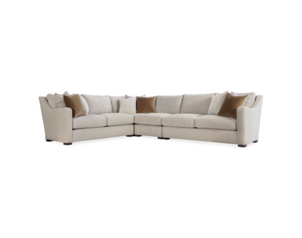 Bernhardt Ventura White & Tan 4-Piece Sectional large image number 1