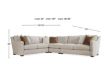 Bernhardt Ventura White & Tan 4-Piece Sectional small image number 4