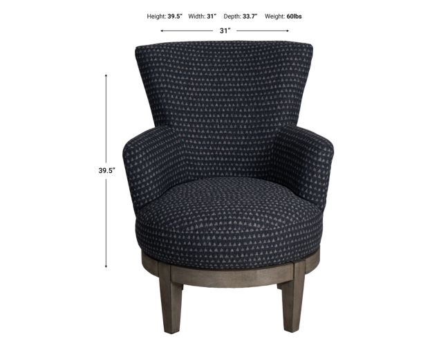 Best Chair Justine Charcoal Swivel Chair large image number 6