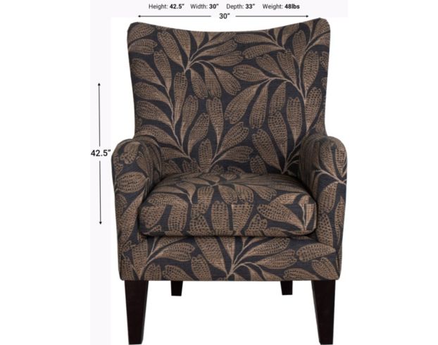 Best Chair Novae Leaf Printed Wingback Chair large image number 6