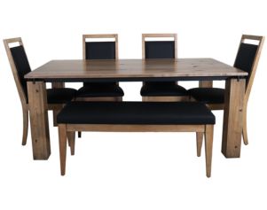 Canadel Eastside Light TABLE, 4 SIDE CHAIRS & BENCH