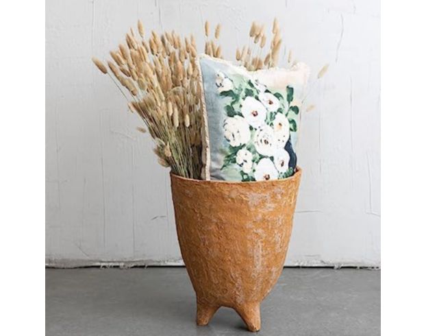 Creative Co-Op 16" Paper Mache Footed Planter large image number 3