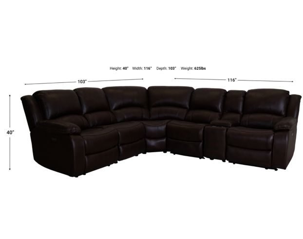 Cheers 70630 Collection 6-Piece Power Reclining Sectional large image number 7