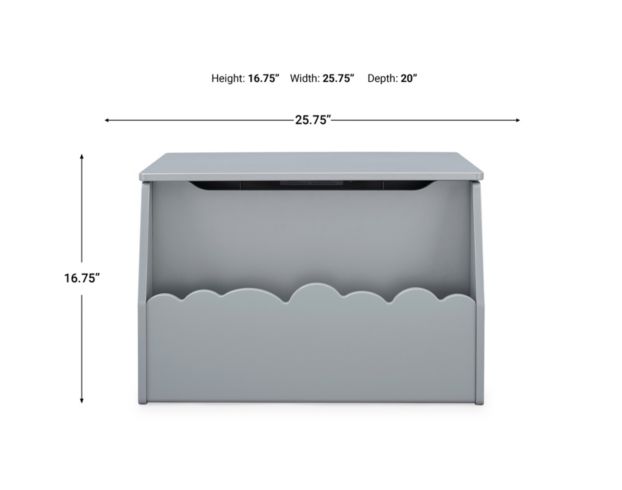 Children's Products Llc Cloud Skyline Gray Toy Box large image number 8