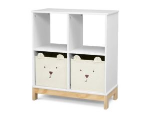 Children's Products Llc Brannan White Bear Bookcase with Bins