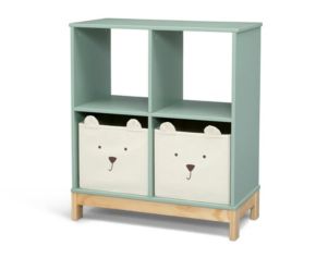 Children's Products Llc Brannan Sage Green Bear Bookcase with Bins