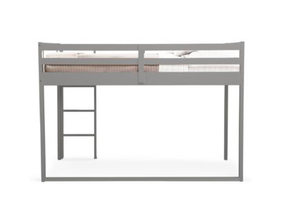 Children's Products Llc Gray Twin Loft Bed with Guardrail and Ladder