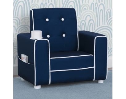 Children's Products Llc Chelsea Kids Blue Upholstered Chair with Cupholder