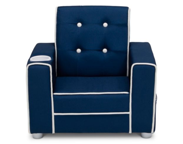 Children's Products Llc Chelsea Kids Blue Upholstered Chair with Cupholder large image number 4