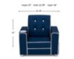 Children's Products Llc Chelsea Kids Blue Upholstered Chair with Cupholder small image number 7