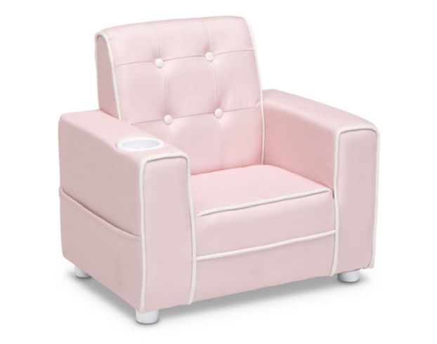 Children's Products Llc Chelsea Kids Pink Upholstered Chair with Cupholder large image number 2