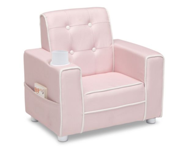 Children's Products Llc Chelsea Kids Pink Upholstered Chair with Cupholder large image number 3