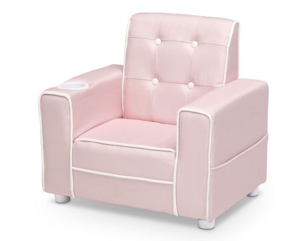 Children's Products Llc Chelsea Kids Pink Upholstered Chair with Cupholder large image number 5