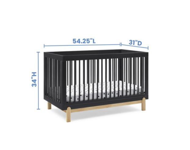 Childrens Products Poppy Black Convertible Crib large image number 6