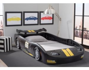 Childrens Products Generic Black Racecar Twin Bed