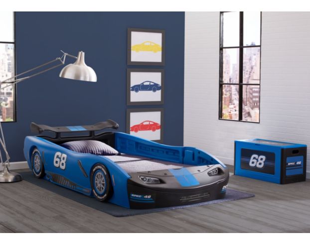 Childrens Products Generic Blue Racecar Twin Bed large image number 2