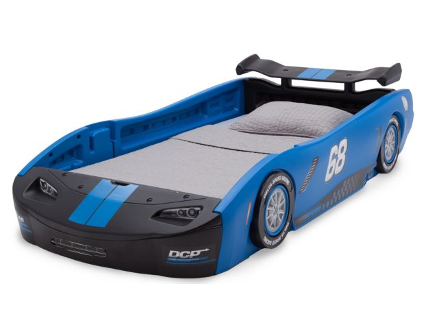 Childrens Products Generic Blue Racecar Twin Bed large image number 3