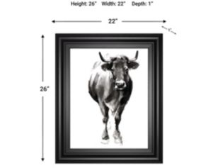 Classy Art 22 x 26 Charcoal Cattle II Wall Art