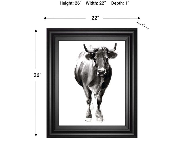 Classy Art 22 x 26 Charcoal Cattle II Wall Art large image number 2