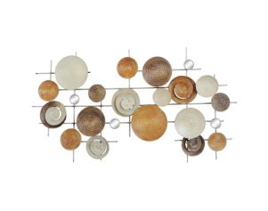 Classy Art 56 x 30 Circles on Grid Wall Sculpture