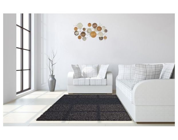 Classy Art 56 x 30 Circles on Grid Wall Sculpture large image number 2