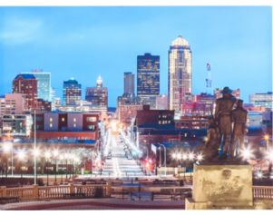 Classy Art DSM Art Des Moines at Night 45 X 60