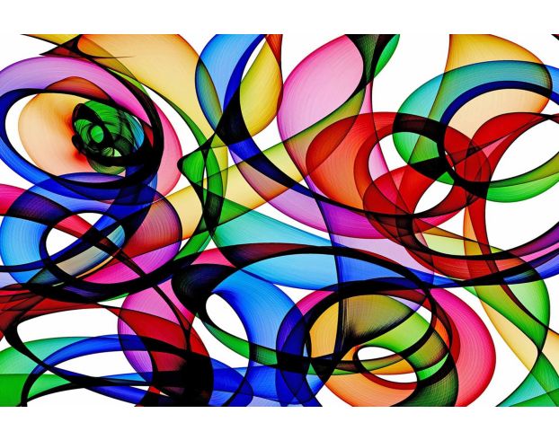 Classy Art 60 X 40 Collage of Colors Glass Wall Art large image number 1