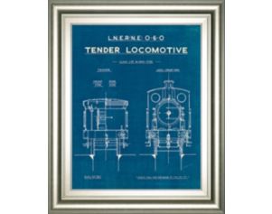 Classy Art Locomotive Blueprint III 22 X 26