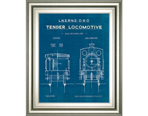 Classy Art Locomotive Blueprint III 22 X 26 large image number 1