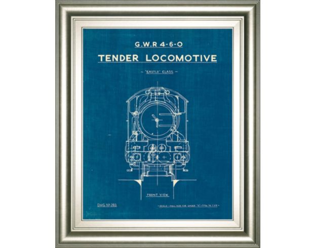 Classy Art Locomotive Blueprint II 22 X 26 large image number 1