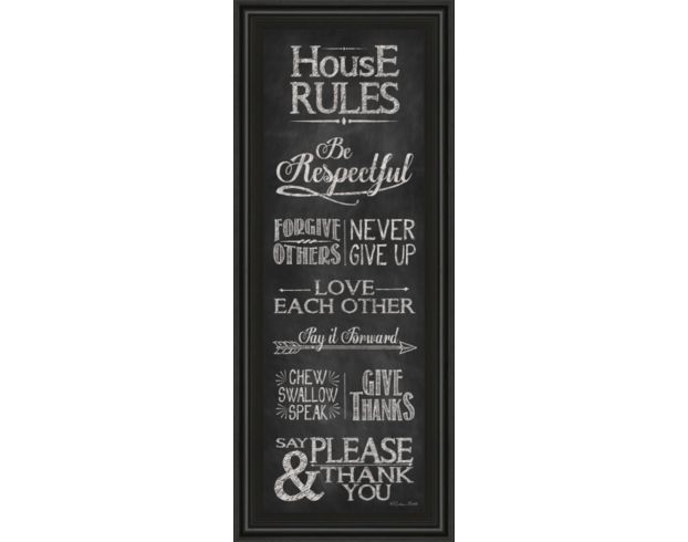 Classy Art House Rules Sign 18 X 42 large image number 1