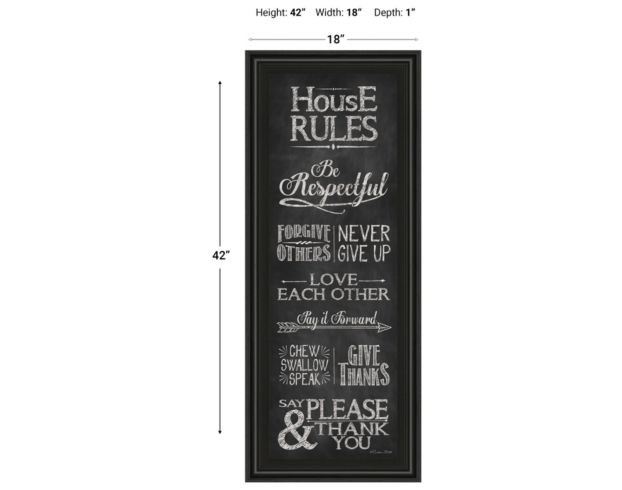 Classy Art House Rules Sign 18 X 42 large image number 2