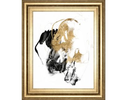 Classy Art Black & Gold Splash Wall Art 22 X 26