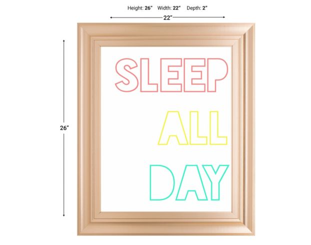 Classy Art Sleep All Day 22 X 28 large image number 2