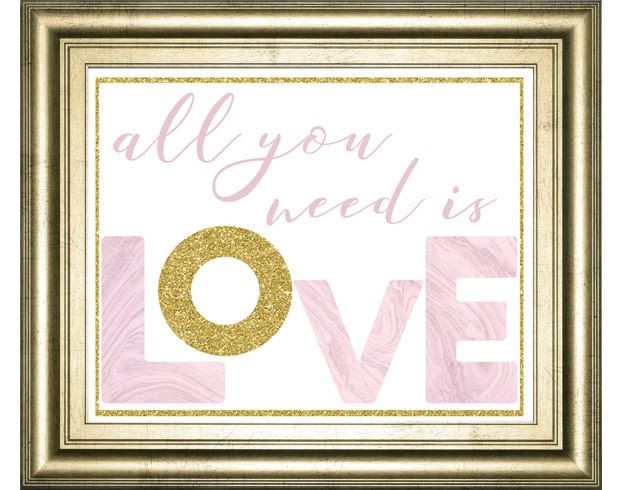Classy Art All You Need Is Love 22 X 26 large image number 1